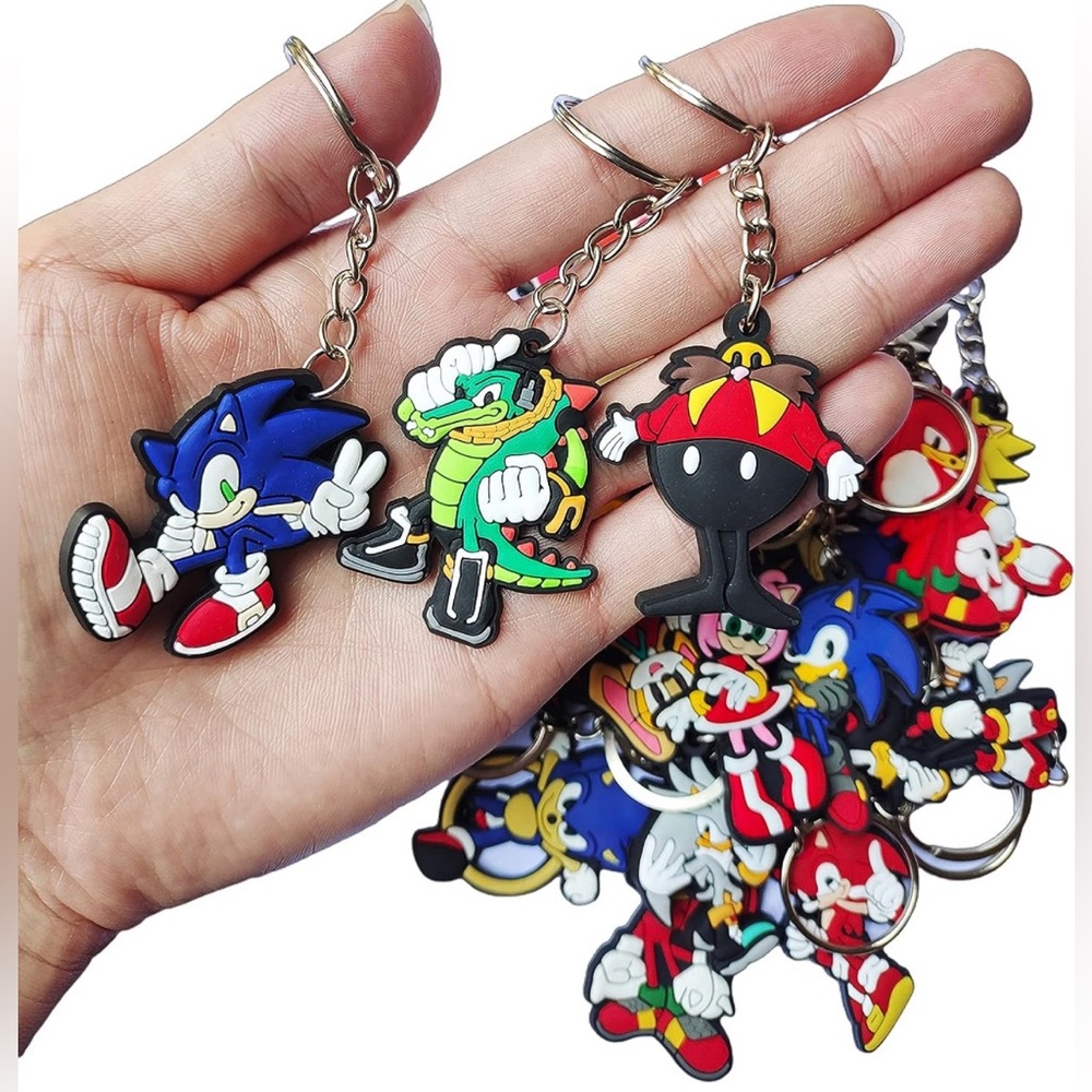 NIP 3 pk Sonic & Friends keychain/bag charm (set for buy now) - Picture 3 of 3